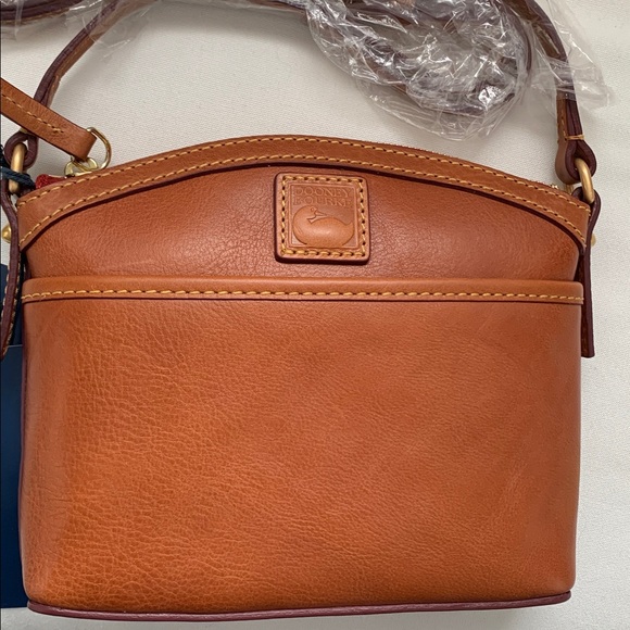 Dooney & Bourke Handbags - NWT - Dooney & Bourke Florentine Leather Domed Crossbody Bag in Natural